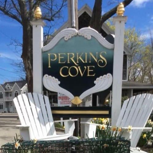 Perkins Cove sign in Ogunquit