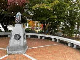 Veterans Memorial Plaza in downtown Ogunquit