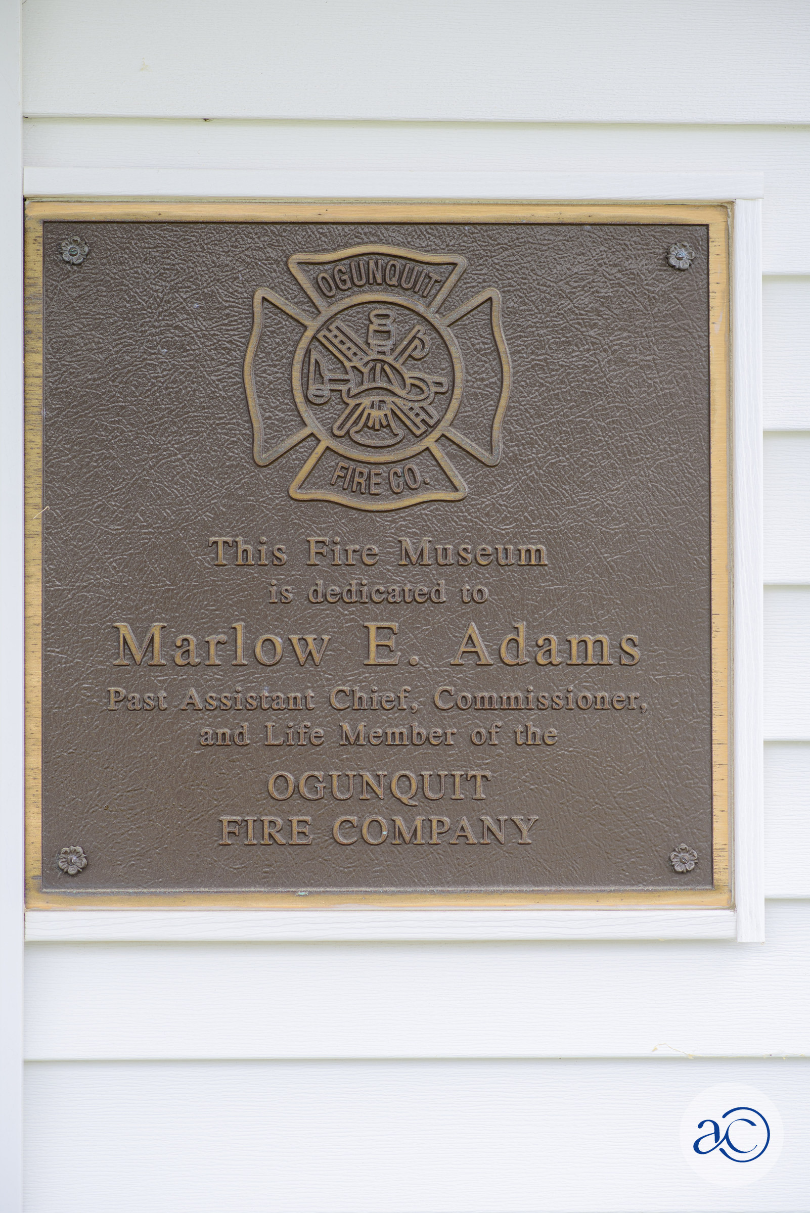Fire Museum Dedication Plaque
