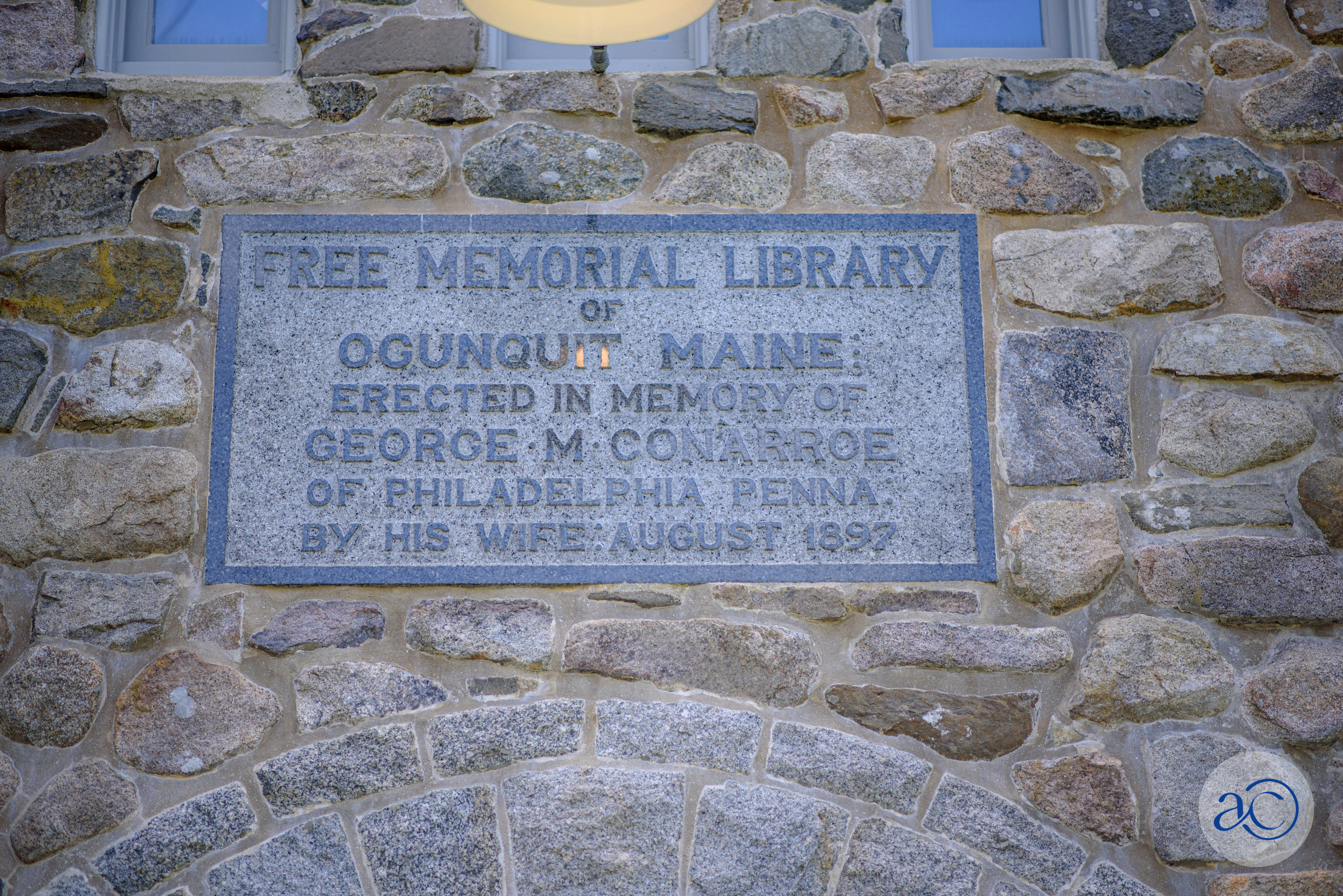 George M. Conarroe Stone at Memorial Library