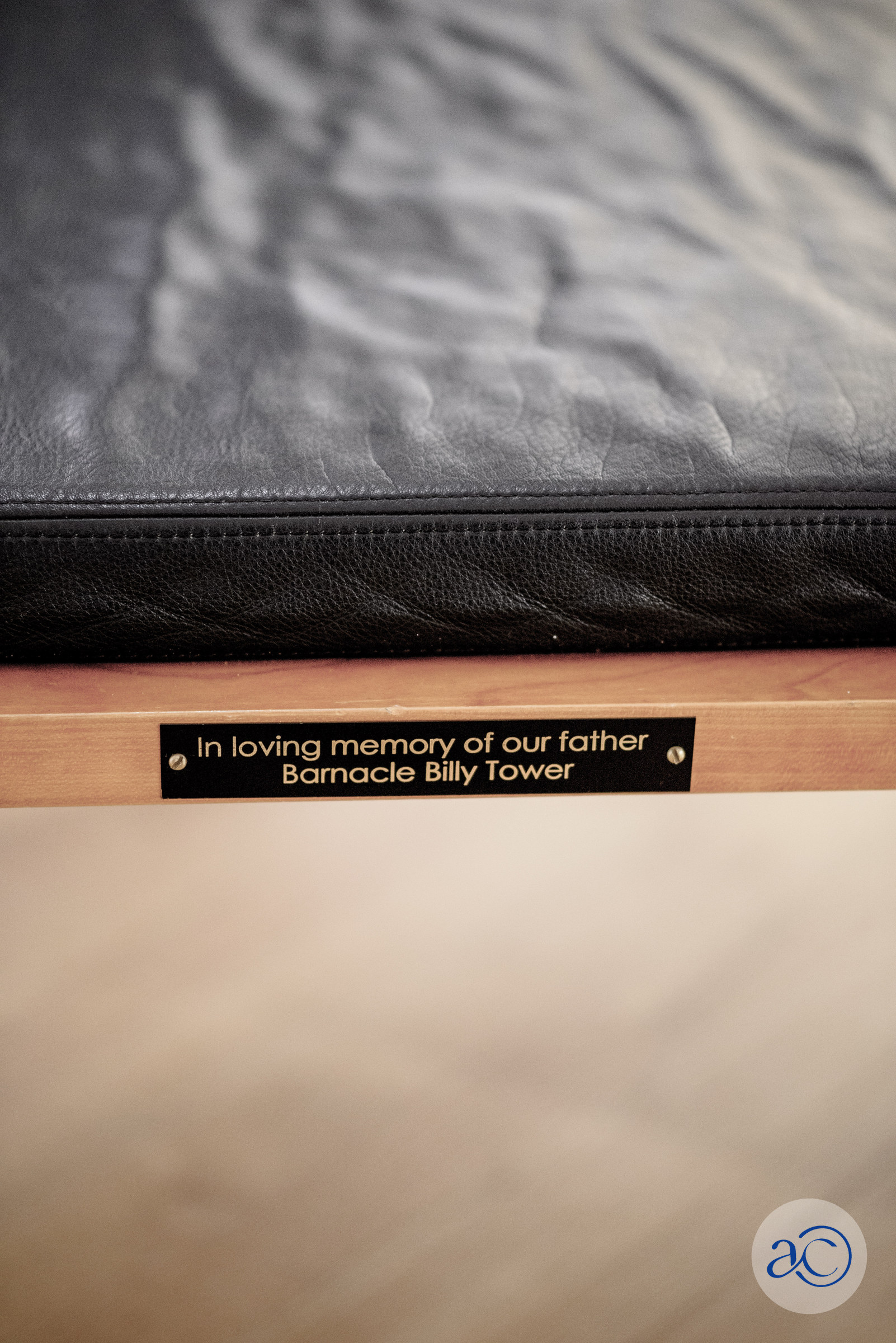 Barnacle Billy Tower Bench Plaque
