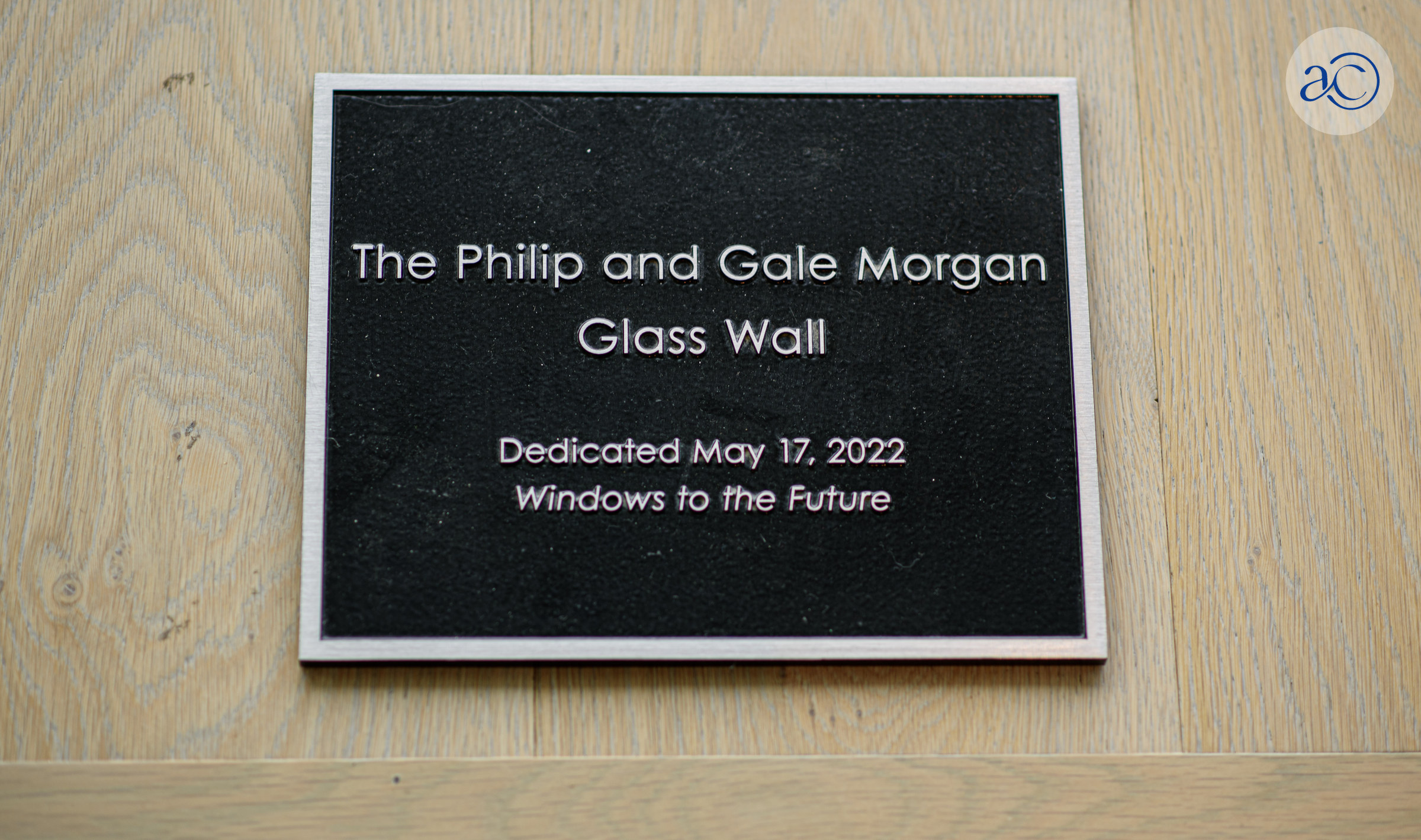 Philip and Gale Morgan Glass Wall Plaque