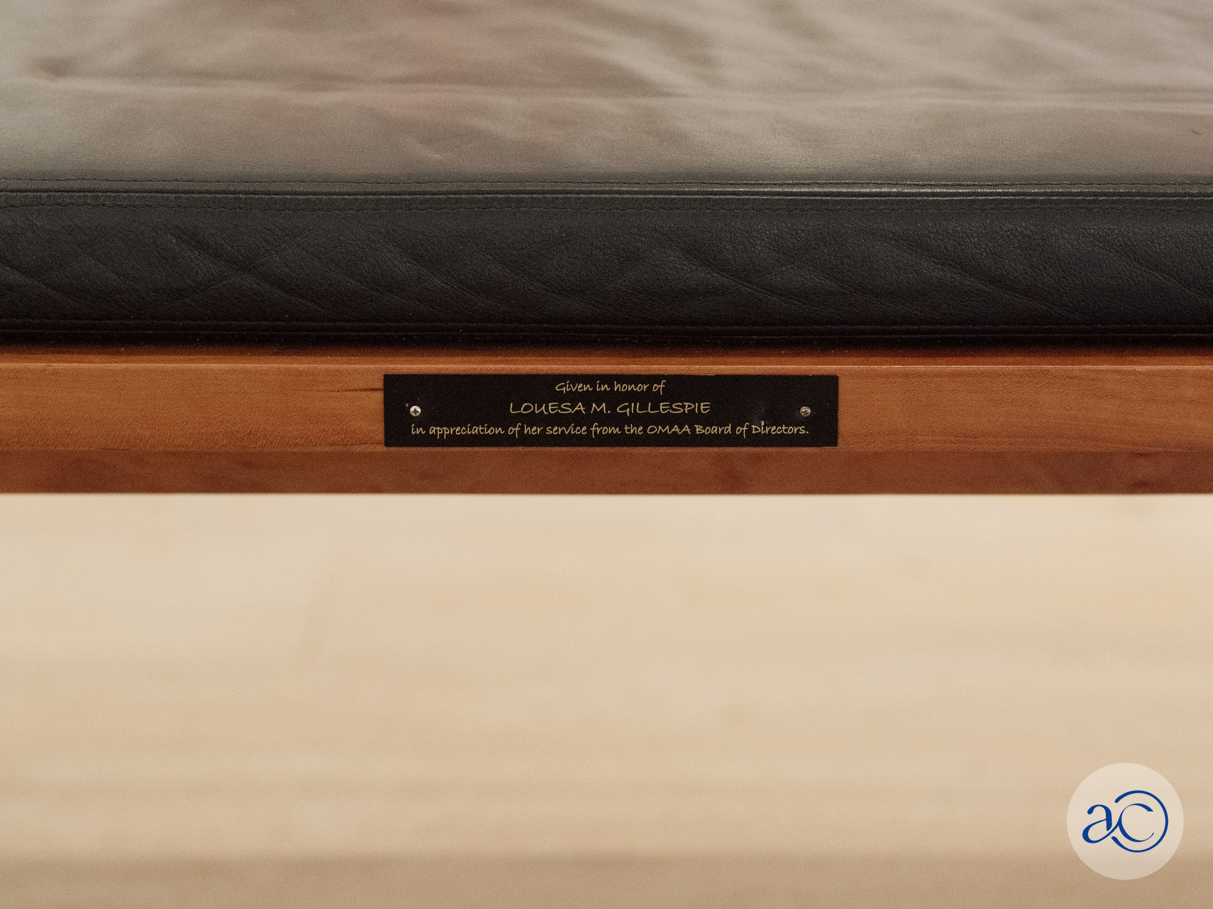 Louisa Gillespie Bench Plaque