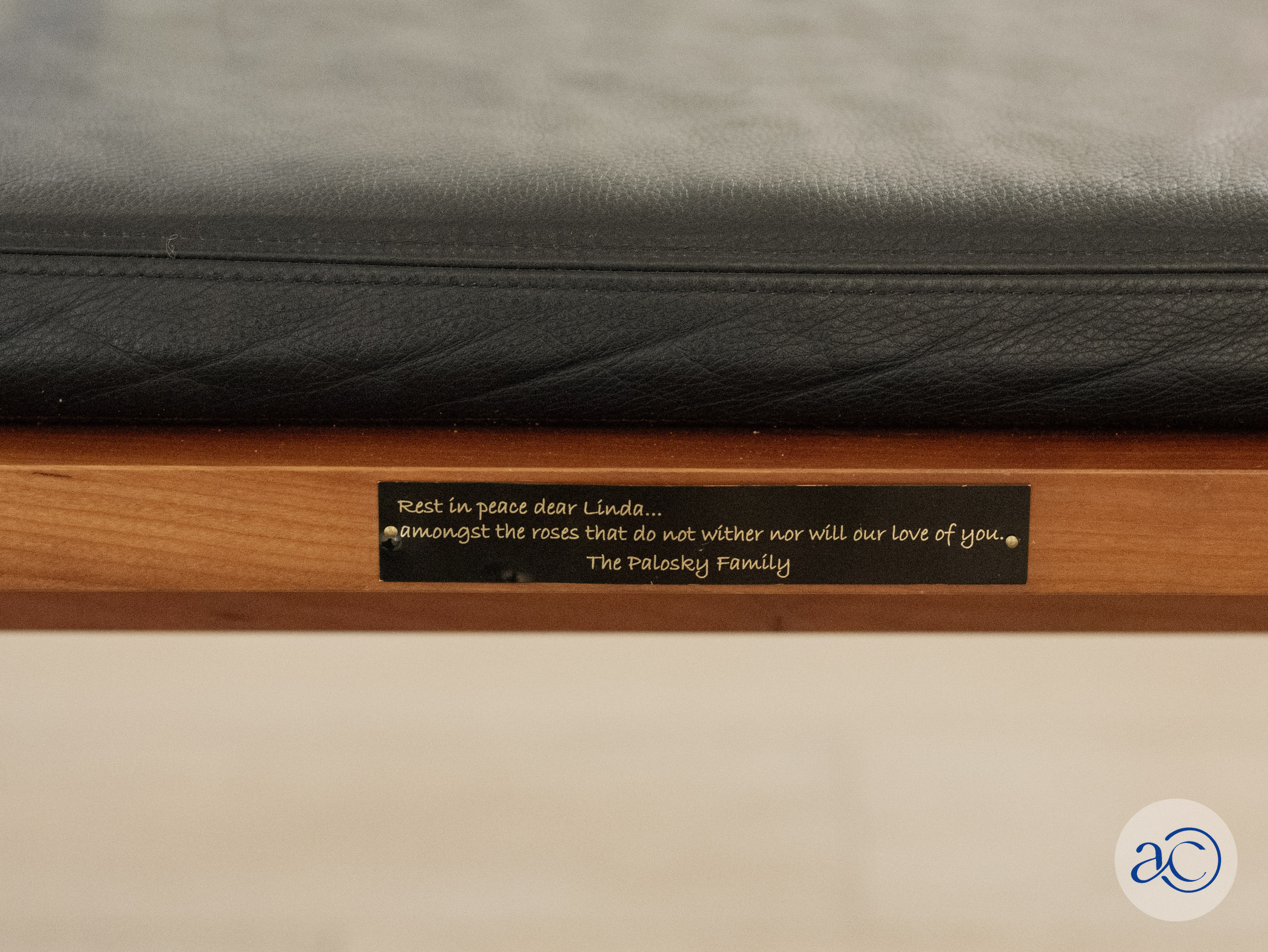 Linda Palosky Bench Plaque