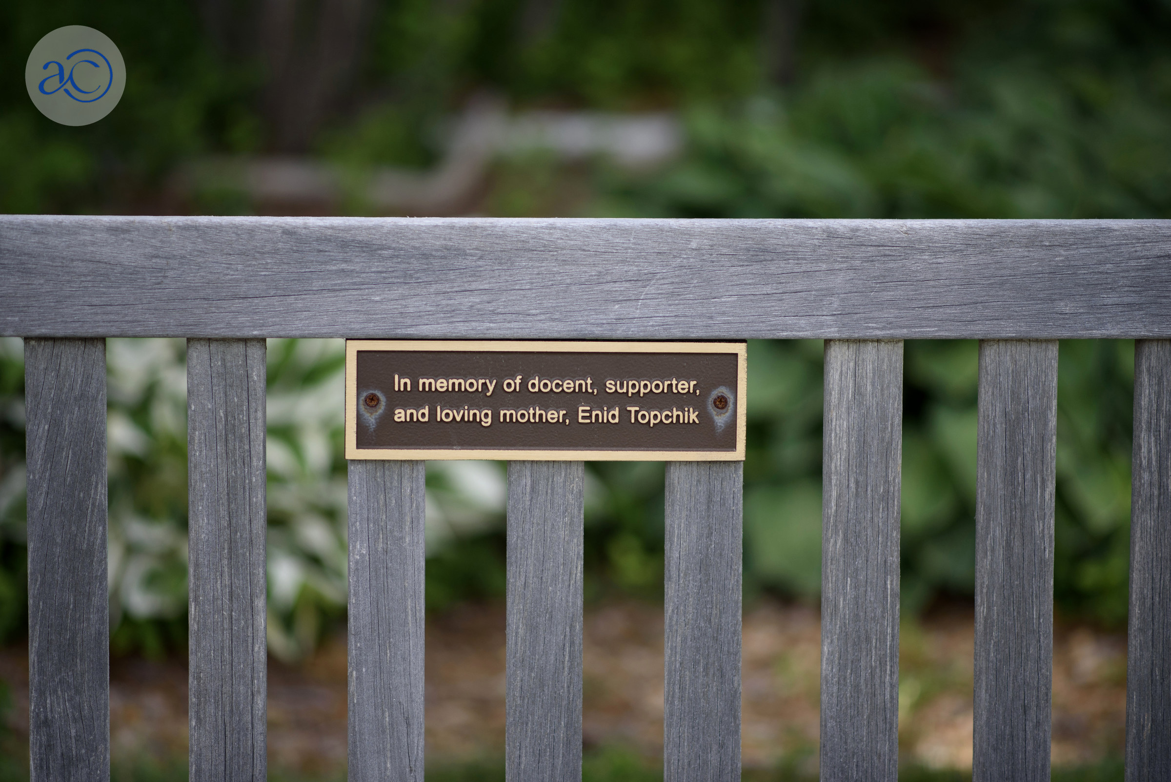 Enid Topchik Bench Plaque