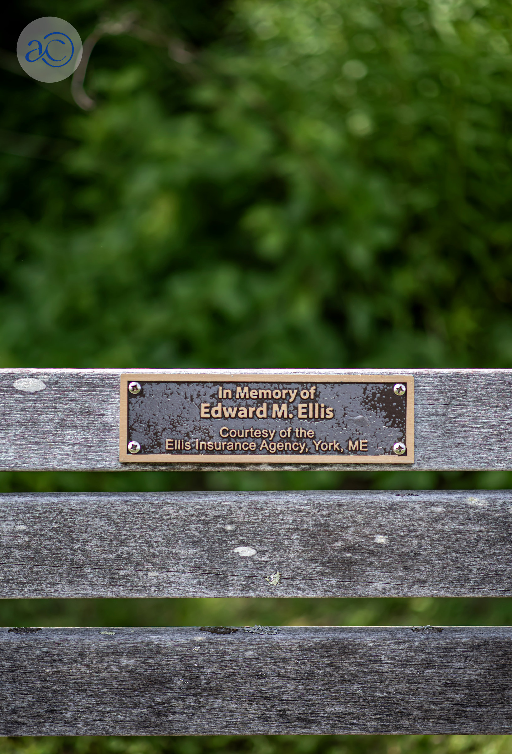 Edward M. Ellis Bench Plaque