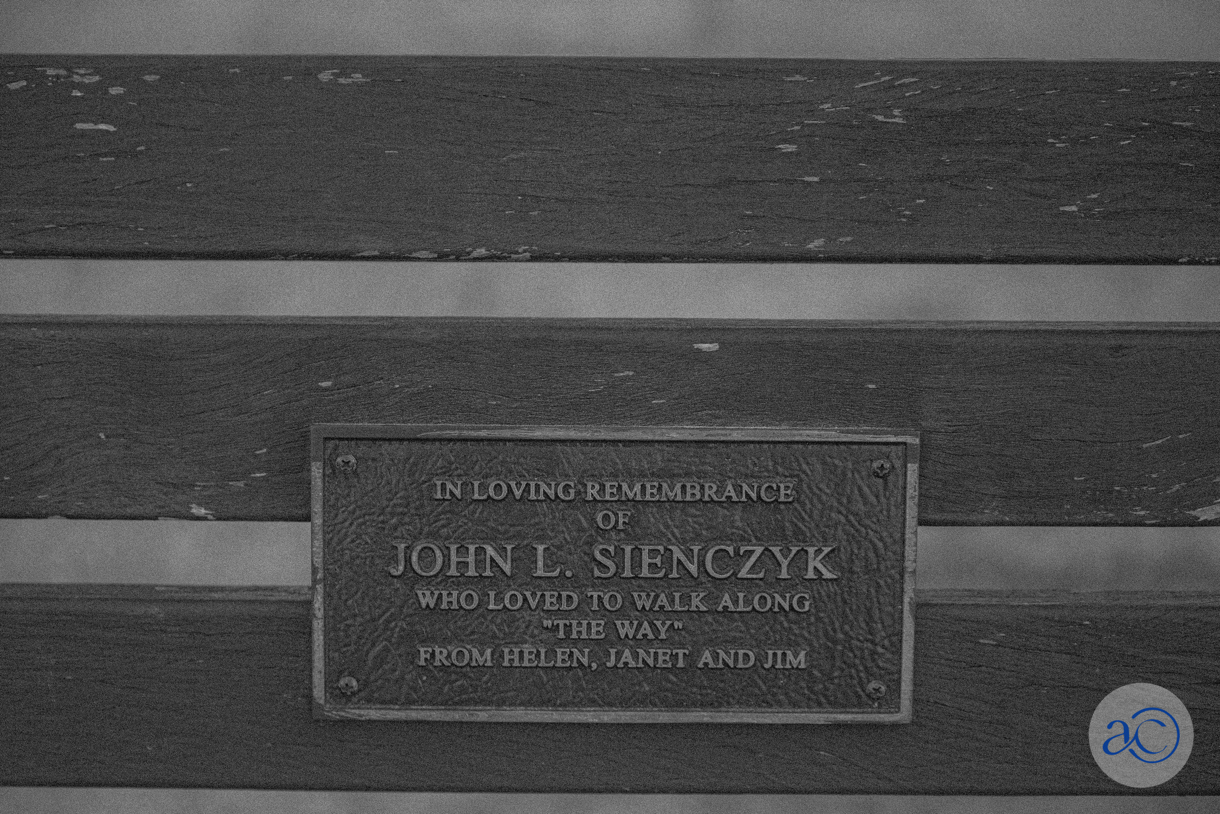 John Sienczyk bench plaque