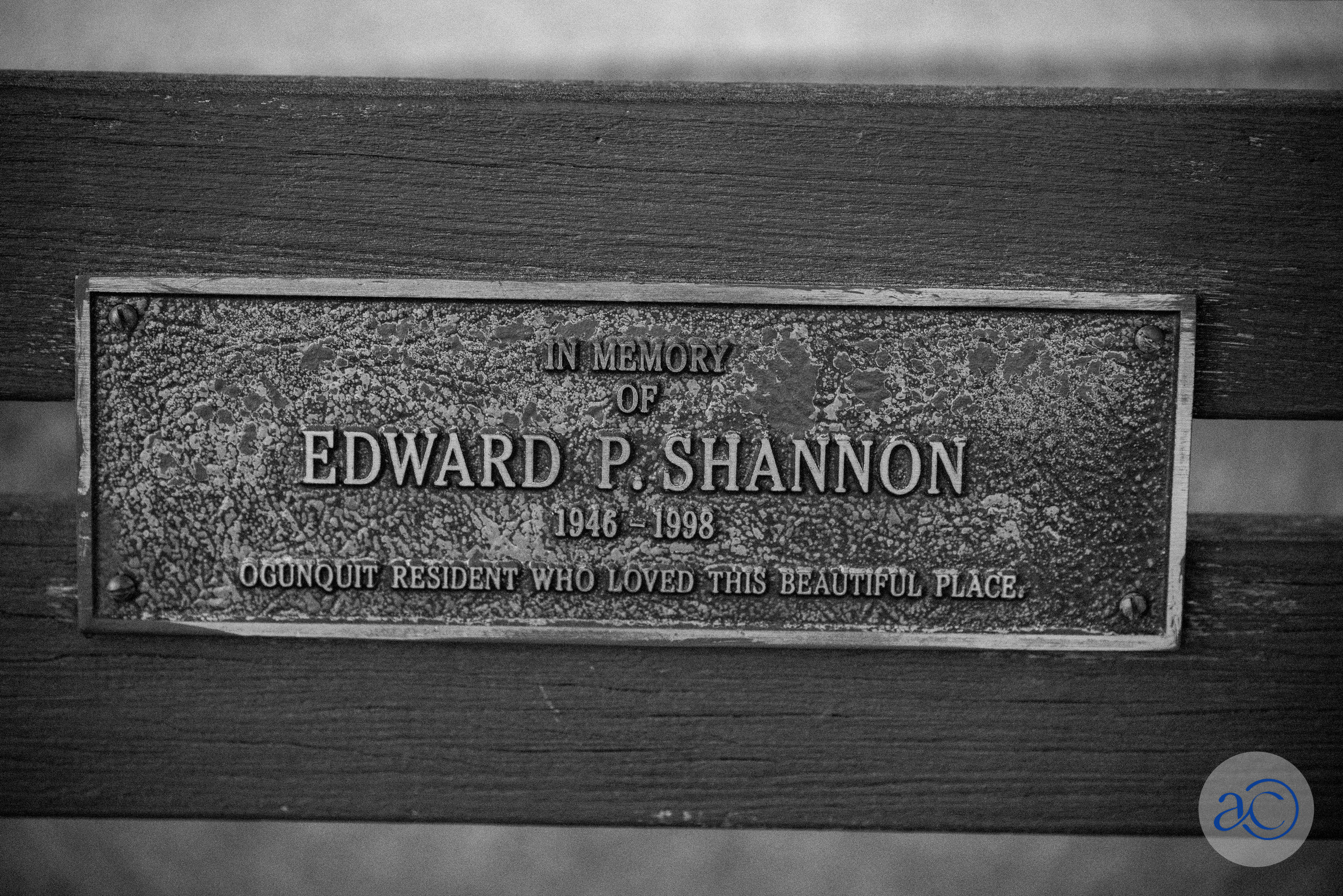 Edward P. Shannon bench plaque