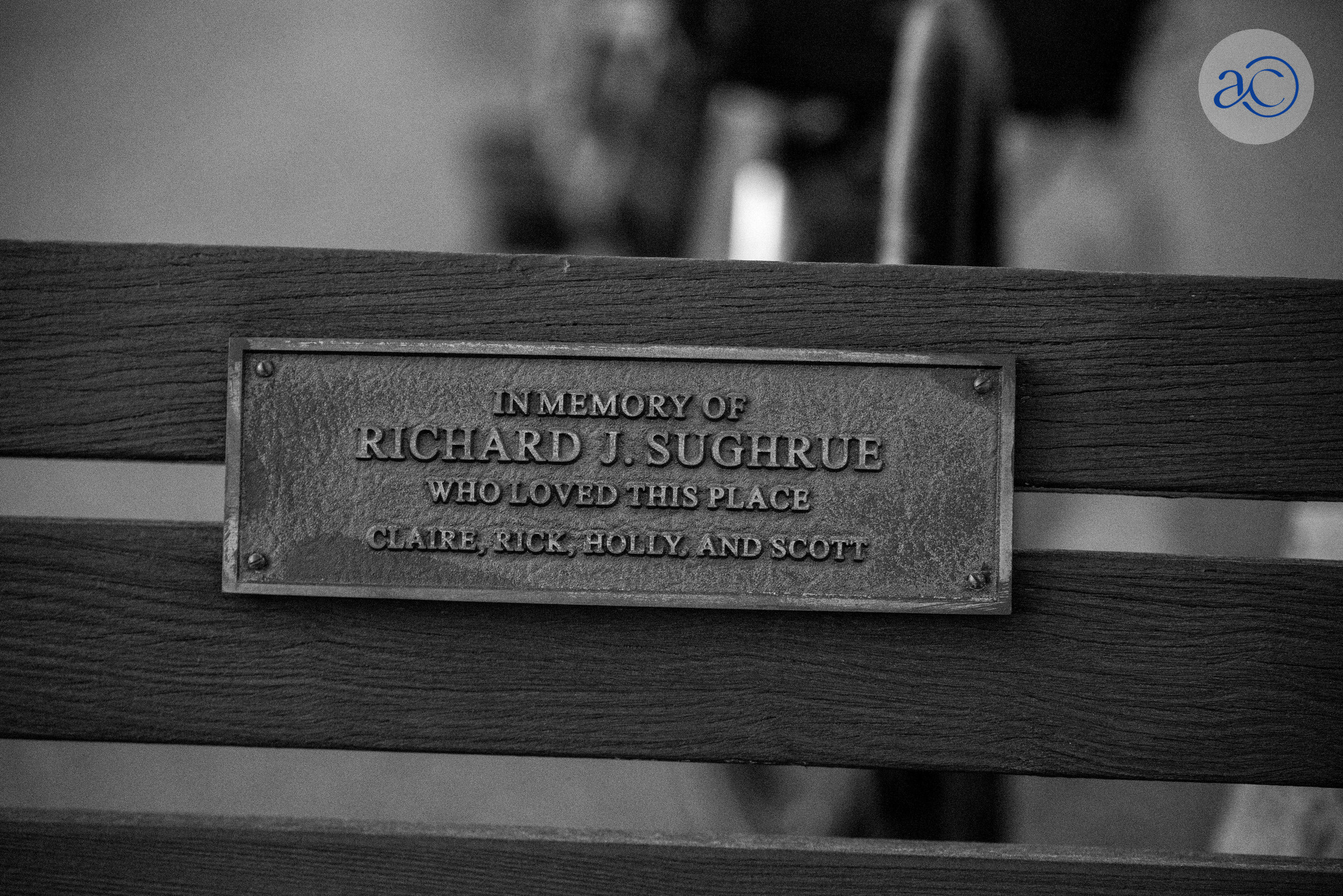 Richard Sughrue bench plaque