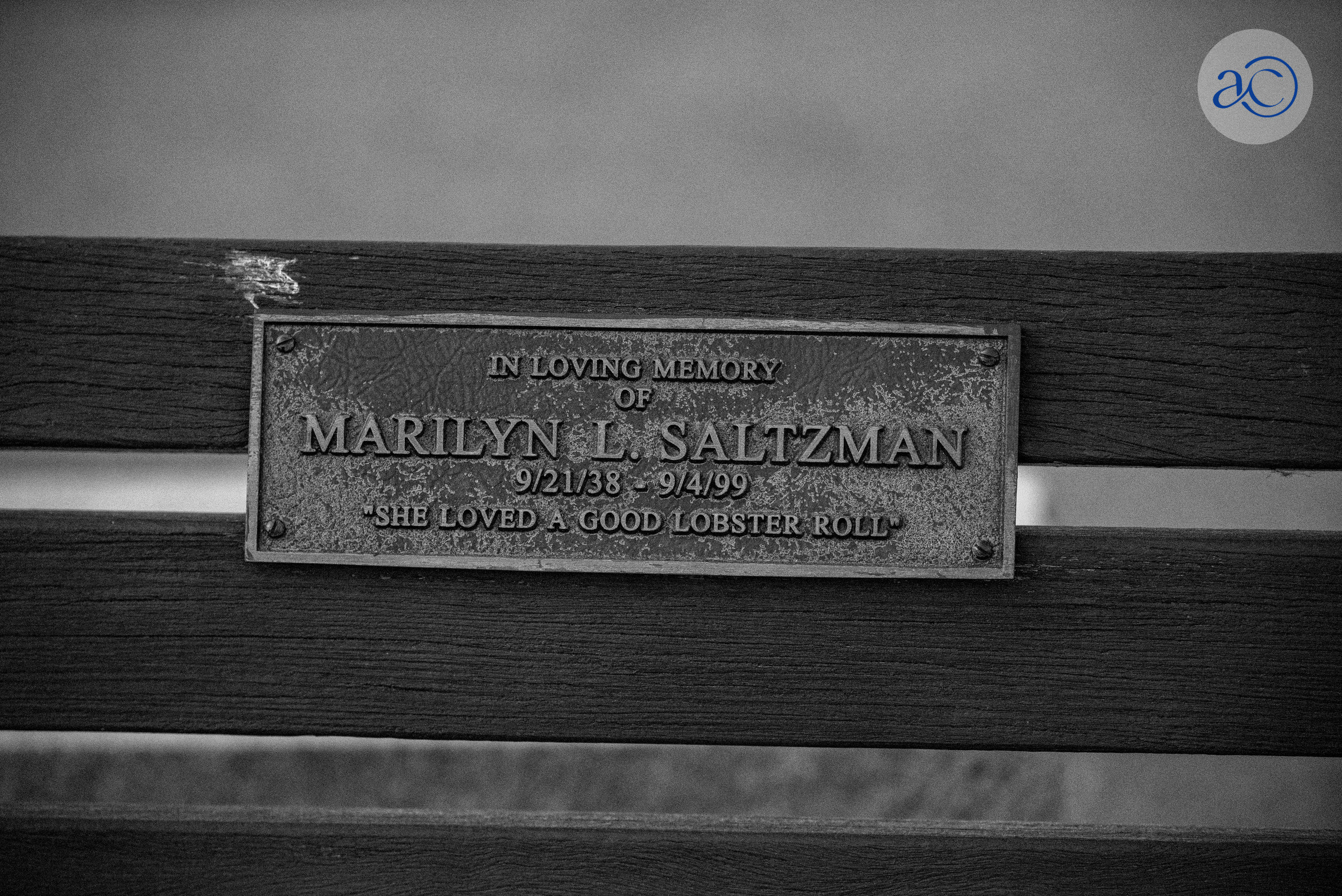 Marilyn Saltzman bench plaque