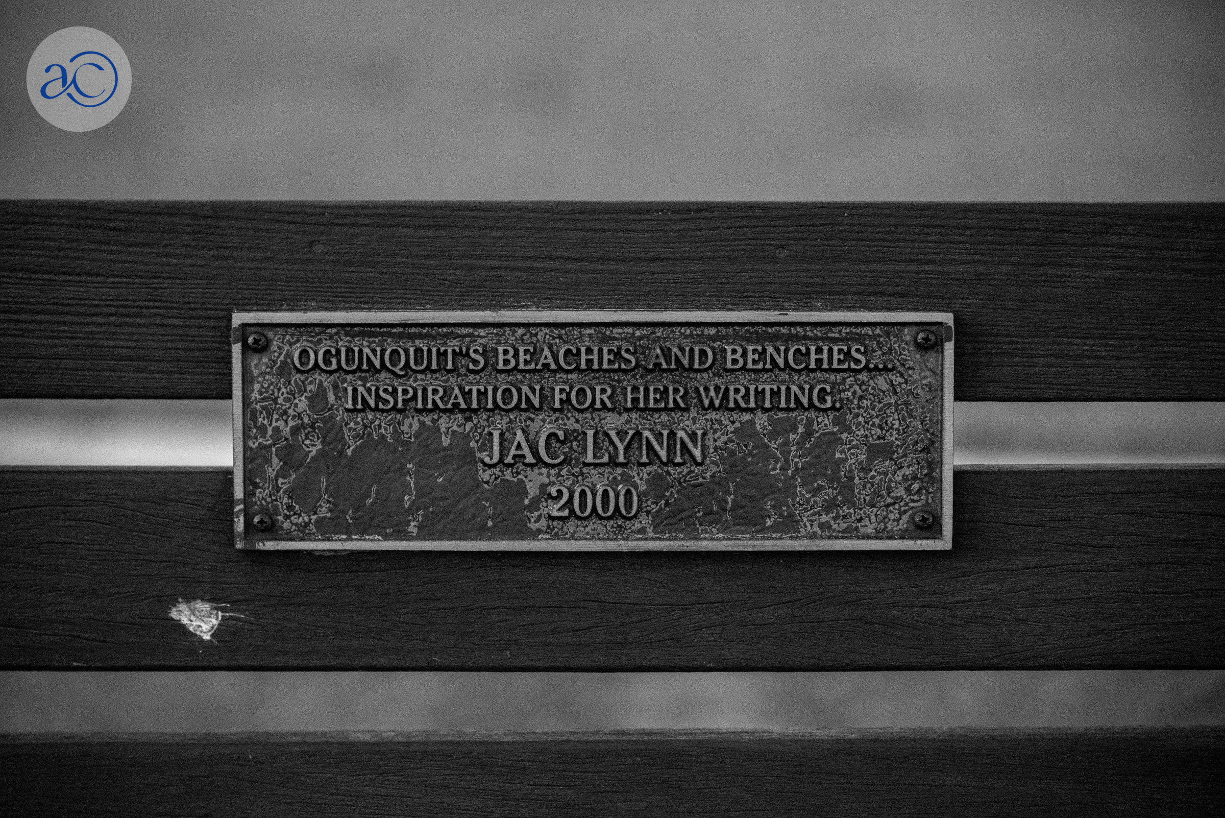 Jac Lynn bench plaque
