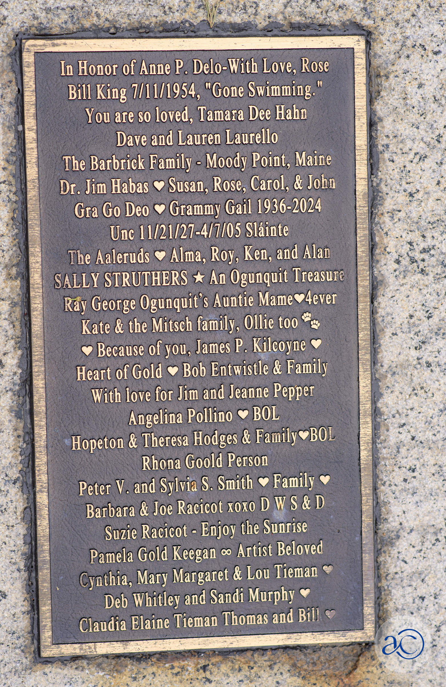 Serenity Point Plaque No. ?