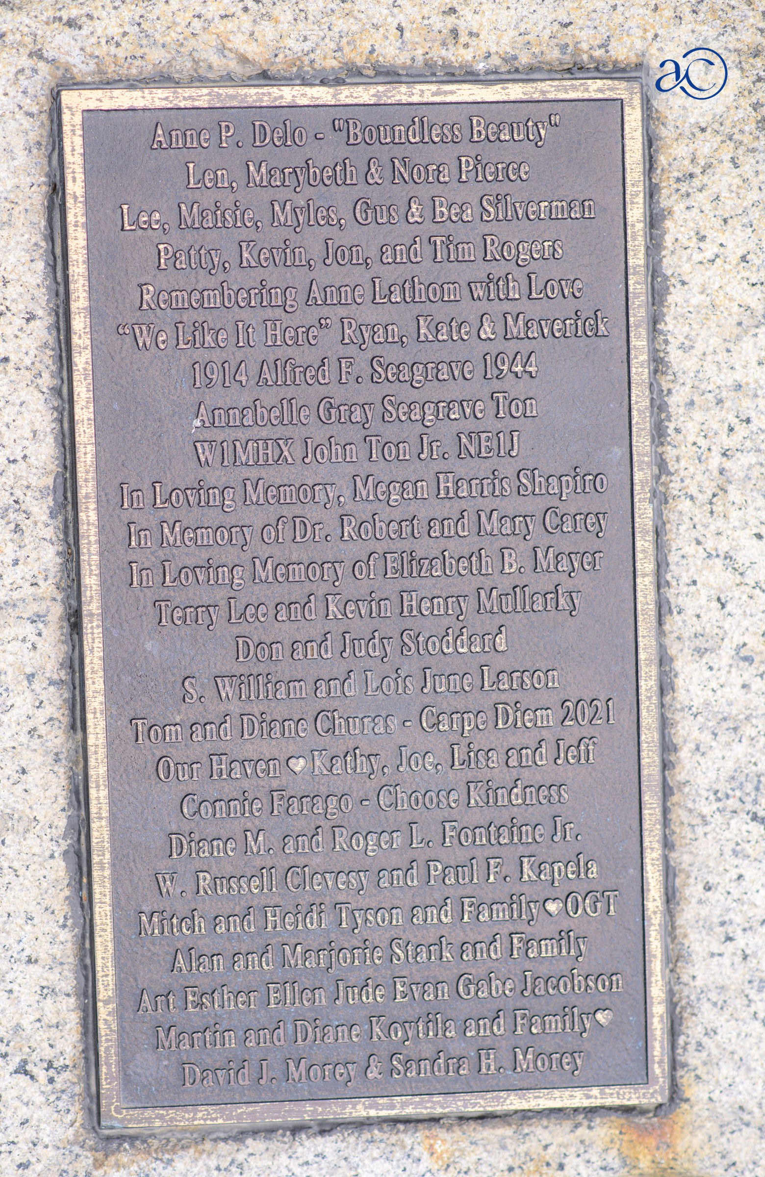 Serenity Point Plaque No. ?