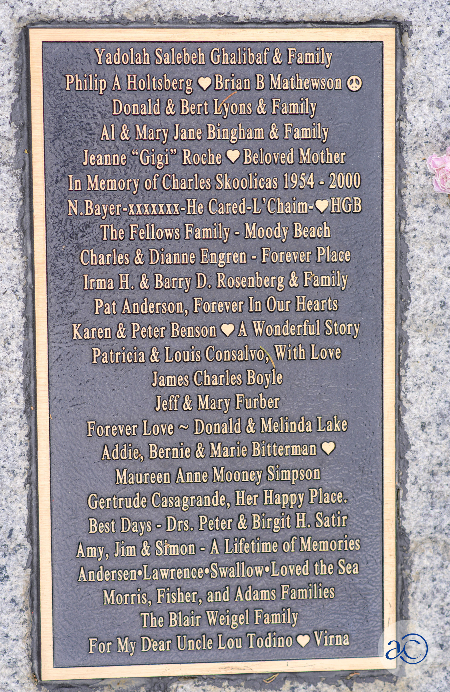 Serenity Point Plaque No. ?